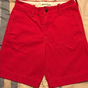 Bright red pair of Abercrombie kids size 10 shorts